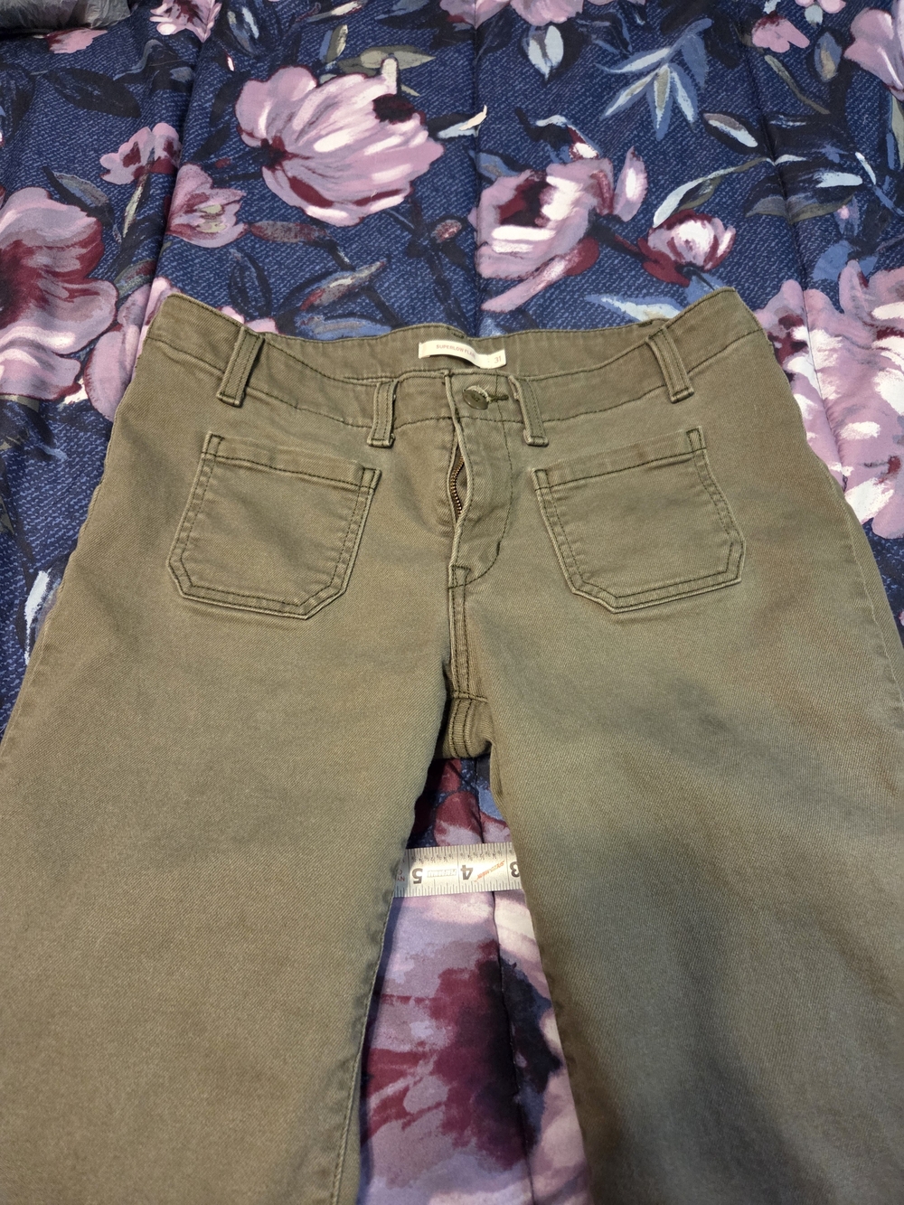 Levi's Olive Green Wide Leg Jeans